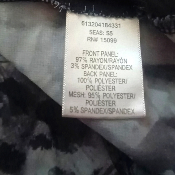 BONGO Lion Hi-Lo Sheer Mesh Black and White Graphic Tank Top Womens Size M Y2K - Picture 6 of 6